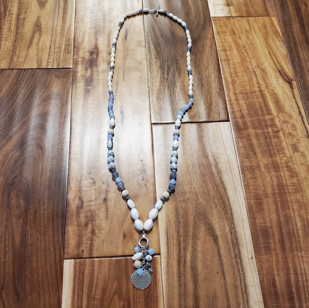 Blue beaded necklace 💙